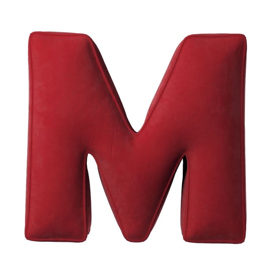 Poduszka literka M, intensywna czerwień, 35x40cm, Posh Velvet Yellow Tipi