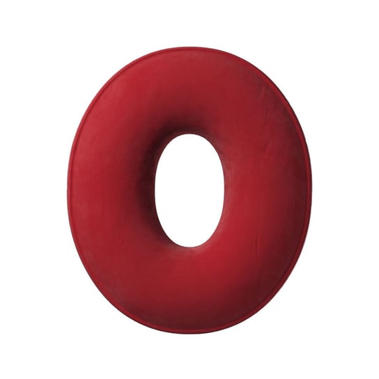 Poduszka literka O, intensywna czerwień, 30x40cm, Posh Velvet Yellow Tipi