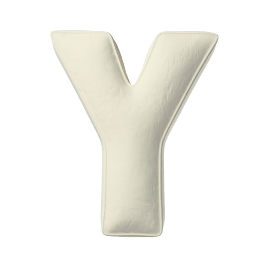 Poduszka literka Y, śmietankowa biel, 35x40cm, Posh Velvet Yellow Tipi