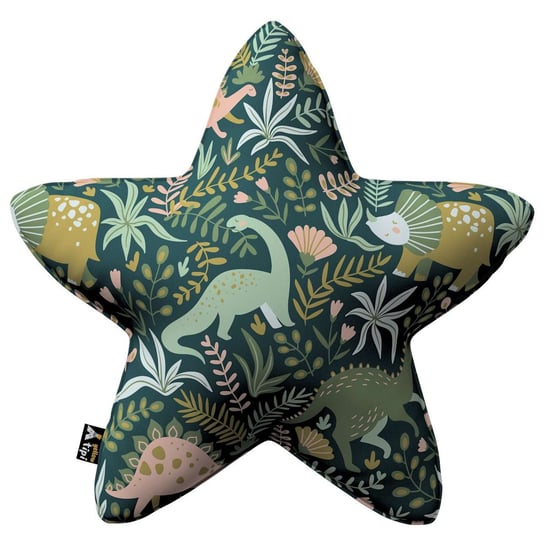 Poduszka Lucky Star, Dinozaury na zielonym tle, 52x15x52cm, Magic Collection Yellow Tipi
