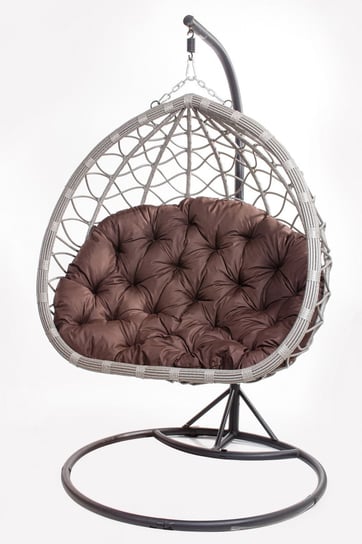 Poduszka na fotel wiszący typu kokon 100x110cm. (cena nie obejmuje mebla!) / wodoodporne poduszki ogrodowe, kolor brązowy Setgarden