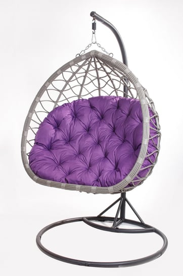 Poduszka na fotel wiszący typu kokon 100x110cm. (cena nie obejmuje mebla!) / wodoodporne poduszki ogrodowe, kolor ciemny fiolet Setgarden