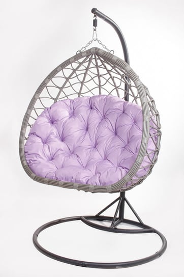 Poduszka na fotel wiszący typu kokon 100x110cm. (cena nie obejmuje mebla!) / wodoodporne poduszki ogrodowe, kolor jasny fiolet Setgarden