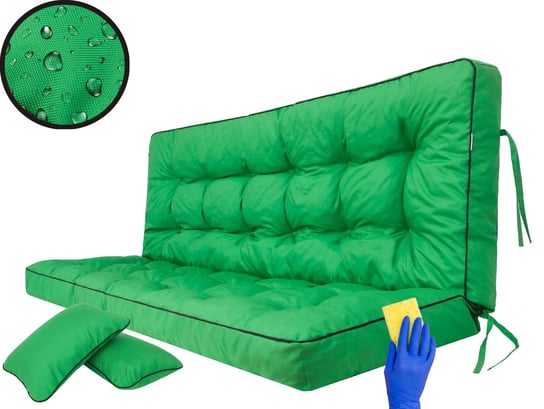 Poduszka na huśtawkę ogrodową, Pola, Zielony, 120 cm HobbyGarden