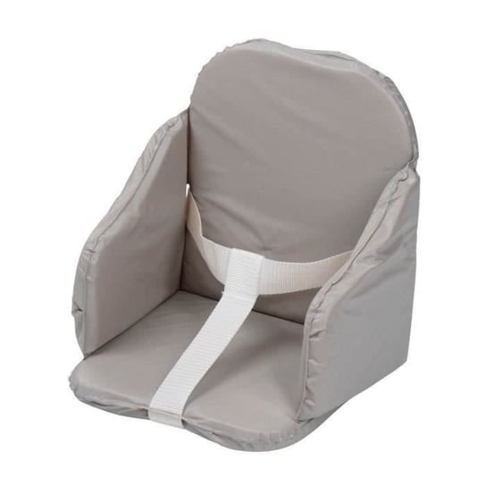 Poduszka na krzesełko dla dziecka - TINEO - Skalowalna - PVC - Paski zabezpieczające - Łatwe do prania - 27x26x33cm Szara Tineo