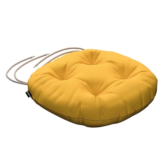 Poduszka na krzesło Adam, żółty, fi 37 x 8 cm, Loneta Inna marka