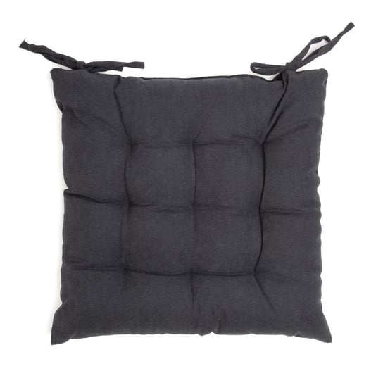 Poduszka na krzesło ASAM czarna pikowana 40x40 HOMLA Homla