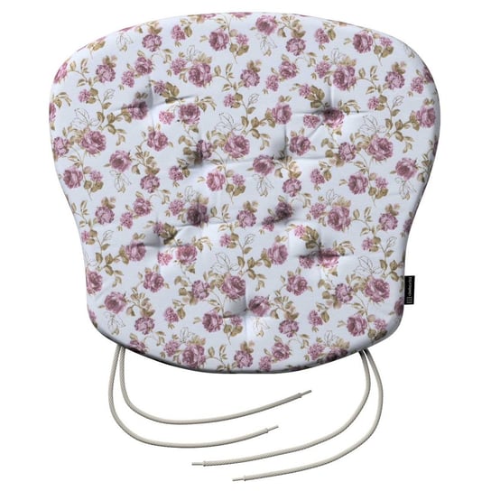 Poduszka na krzesło Filip, biało - różowy, 41 x 38 x 3,5 cm, Flowers Inna marka