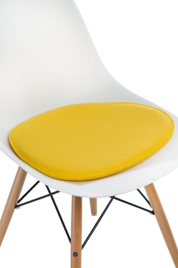 Poduszka na krzesło INTESI Side Chair, żółta, 36x41 cm Intesi