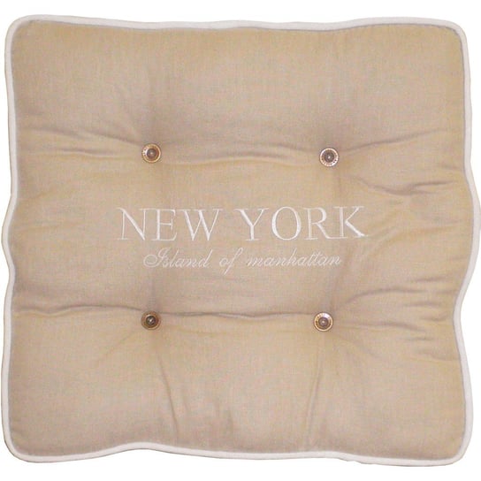 Poduszka na krzesło New York, beżowa, 45x45 cm 