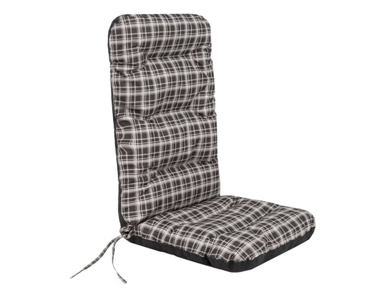 Poduszka na krzesło ogrodowe, Basia, Brązowa w kratkę, 48x48x75 cm HobbyGarden