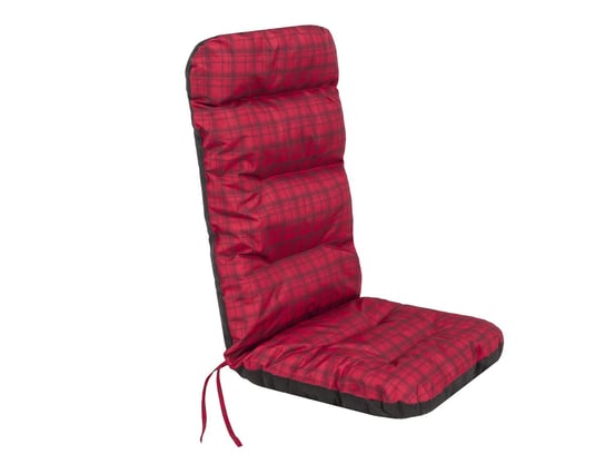 Poduszka na krzesło ogrodowe, Basia, Czerwona kratka, 48x48x75 cm HobbyGarden