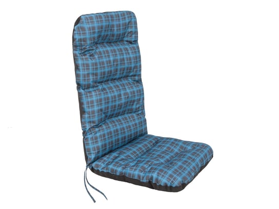 Poduszka na krzesło ogrodowe, Basia, Niebieska w kratkę, 48x48x75 cm HobbyGarden