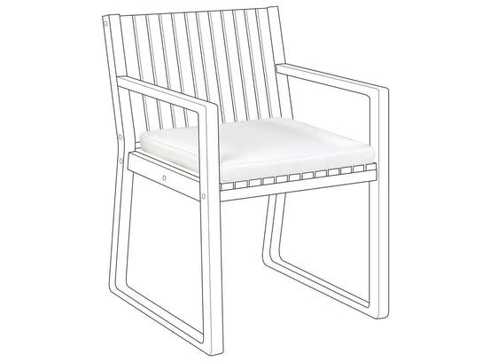 Poduszka na krzesło ogrodowe biała SASSARI Beliani