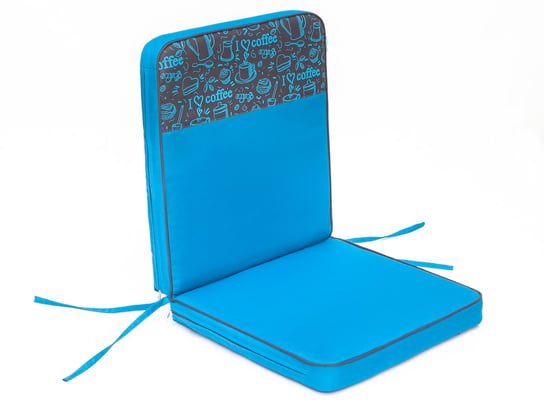 Poduszka na krzesło ogrodowe, Coffee Low, Niebieska napisy góra, 47x97 cm HobbyGarden