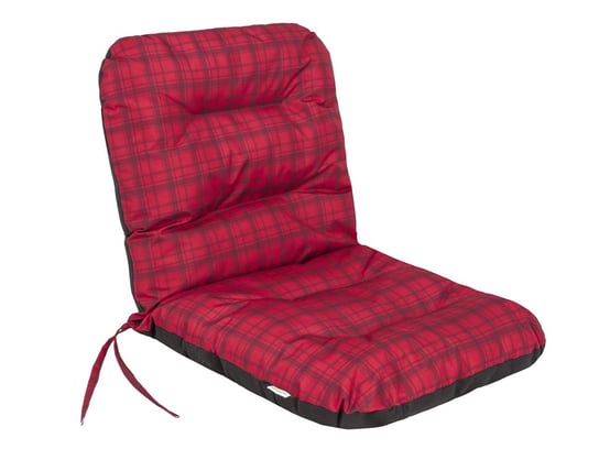 Poduszka na krzesło ogrodowe, Natalia, Czerwona kratka, 48x48x48 cm HobbyGarden