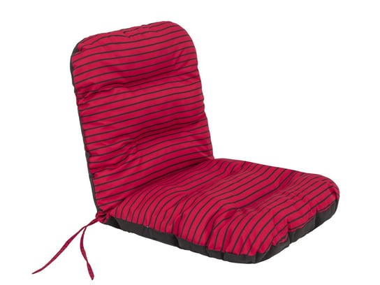 Poduszka na krzesło ogrodowe, Natalia, Czerwona w paski, 48x48x48 cm HobbyGarden