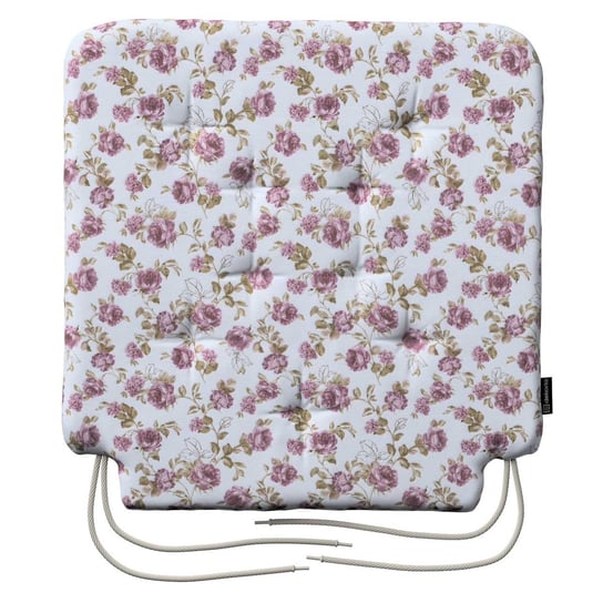 Poduszka na krzesło Olek, biało - różowy, 42 x 41 x 3,5 cm, Flowers Inna marka