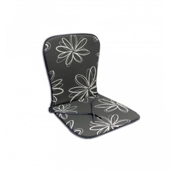 Poduszka na krzesło SAMOA - szare z kwiatami 30200-700 sun garden