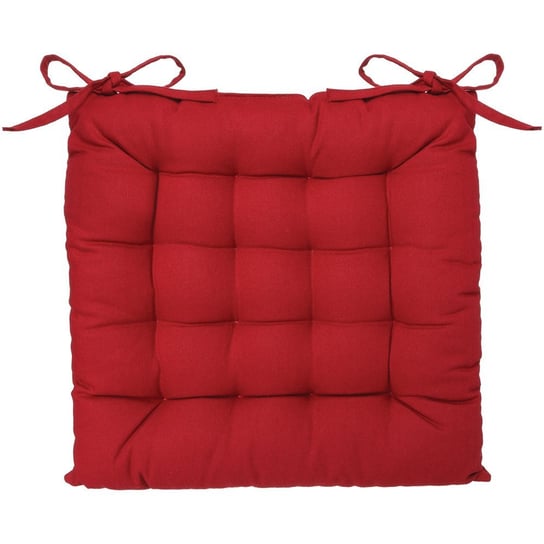 Poduszka na krzesło z ozdobnym pikowaniem ATMOSPHERA, czerwona, 5,5x38x38 cm Atmosphera