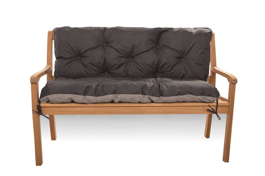 Poduszka na ławkę ogrodową 100 x 50 x 40 cm, Poduszka na huśtawkę, Poduszka na sofę, Czarna Setgarden