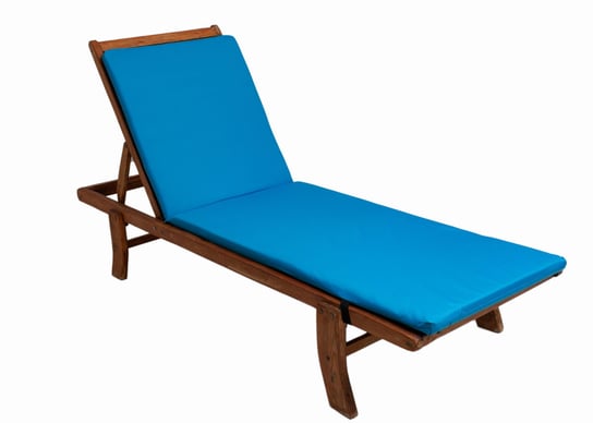 Poduszka na leżak, niebieska, 190x60x4cm, poduszka na leżak ogrodowy, poduszka płaska, poduszka ogrodowa, poduszka na fotel/ Setgarden Inna marka