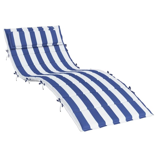 Poduszka na leżak, niebiesko-białe paski, 180x60x3 vidaXL