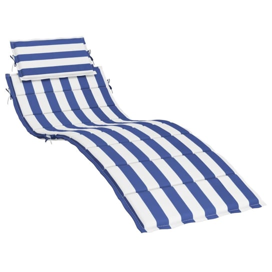 Poduszka na leżak, niebiesko-białe paski, tkanina vidaXL