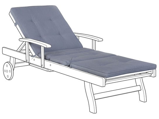 Poduszka na leżak ogrodowy niebieska TOSCANA Beliani