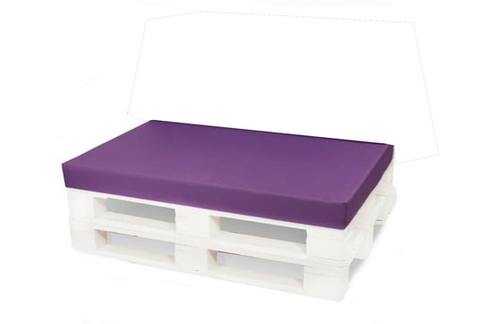 Poduszka na paletę, 120x60x10cm, płaska poduszka fioletowa, siedzisko, poduszka ogrodowa, poduszka zewnętrzna, poduszka na meble z palet/ Setgarden Inna marka