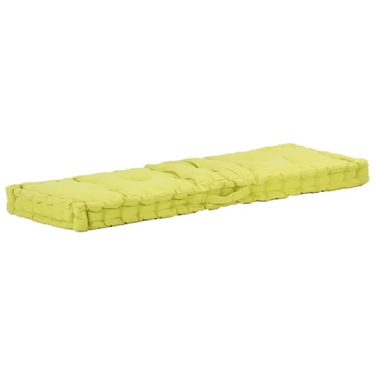 Poduszka na podłogę lub palety, bawełna, 120x40x7 cm, zielona vidaXL