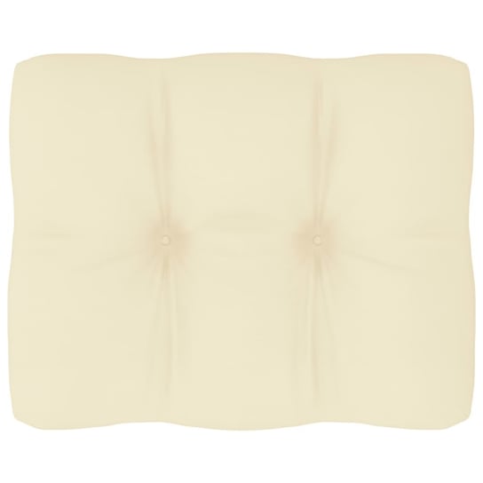 Poduszka na sofę z palet, kremowa, 50x40x12 cm vidaXL