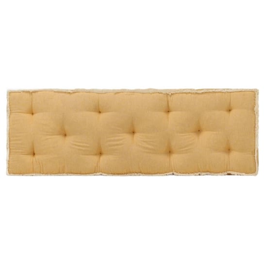 Poduszka na sofę z palet, żółta, 120x40x7 cm vidaXL