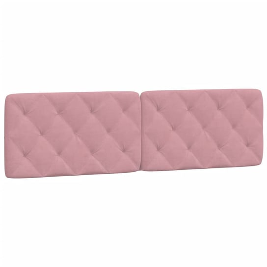 Poduszka na wezgłowie, różowa, 180 cm, aksamitna vidaXL