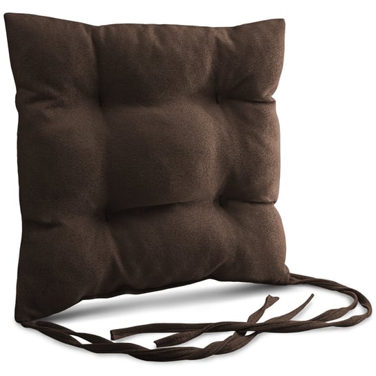 Poduszka ogrodowa na krzesło 40x40 cm w kolorze brązowym ze sznureczkami do przywiązania POSTERGALERIA
