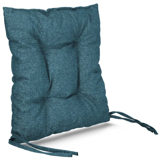 Poduszka ogrodowa na krzesło 40x40 cm w kolorze niebieskim ze sznureczkami do przywiązania POSTERGALERIA