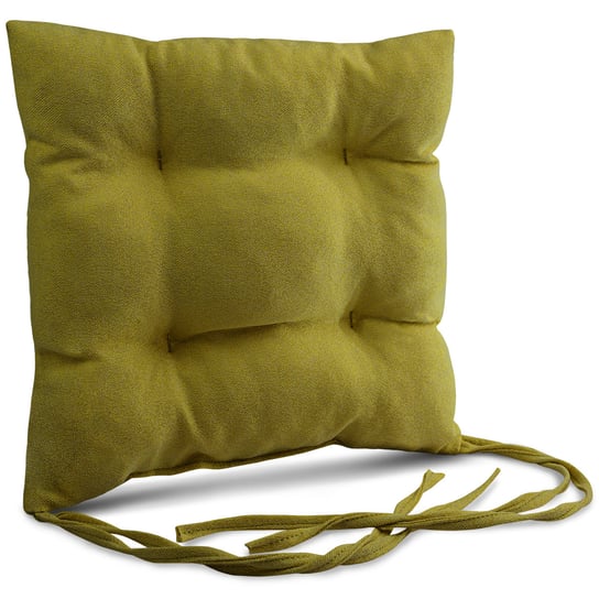 Poduszka ogrodowa na krzesło 40x40 cm w kolorze zielonym ze sznureczkami do przywiązania POSTERGALERIA