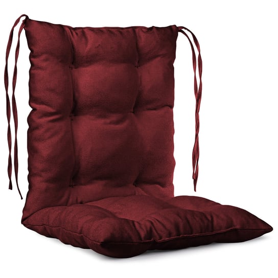 Poduszka ogrodowa na krzesło 50x100 cm w kolorze bordowym ze sznureczkami do przywiązania POSTERGALERIA