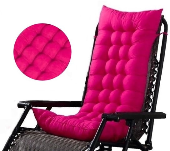 Poduszka Ogrodowa Na Krzesło Fotel Pikowana 110X60 Różowa Domidekor