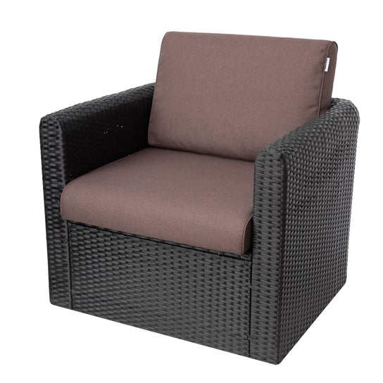 Poduszka ogrodowa Nel na fotel z technorattanu 50x50 cm kolor brązowy R1 Inna marka