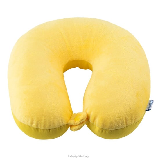 Poduszka podróżna ortopedyczna LEFANT, żółta, 30x30x12 cm Lefant