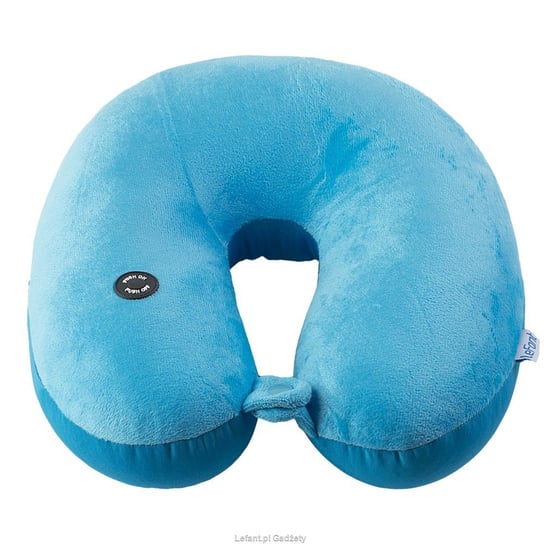 Poduszka podróżna z masażerem LEFANT, błękitna, 30x30x12 cm Lefant