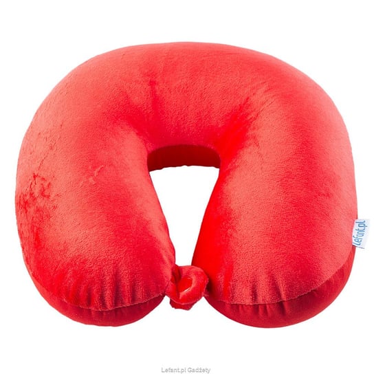 Poduszka podróżna z masażerem LEFANT, czerwona, 30x30x12 cm Lefant