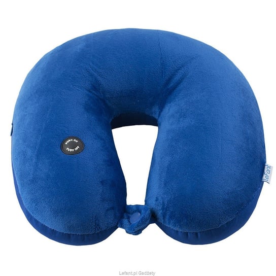 Poduszka podróżna z masażerem LEFANT, niebieska, 30x30x12 cm Lefant