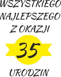 Poduszka prezent na 35 urodziny + imię, wersja 1 Inna marka