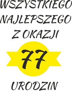 Poduszka prezent na 77 urodziny + imię, wersja 1 Inna marka