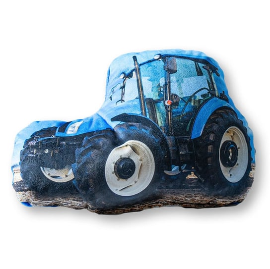 Poduszka przytulanka Kształtka 33x22 Traktor niebieska Detexpol