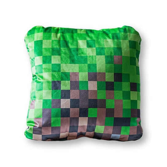 Poduszka przytulanka Kształtka 40x30 Pixele zielona brązowa Detexpol