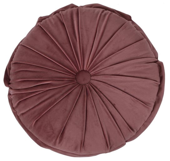 Poduszka różowa welurowa okrągła z guzikiem Inna marka