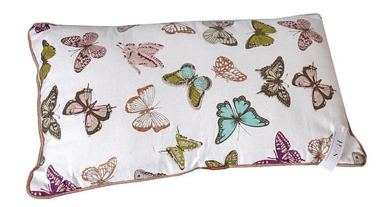 Poduszka w motyle, kremowa, 50x30 cm 